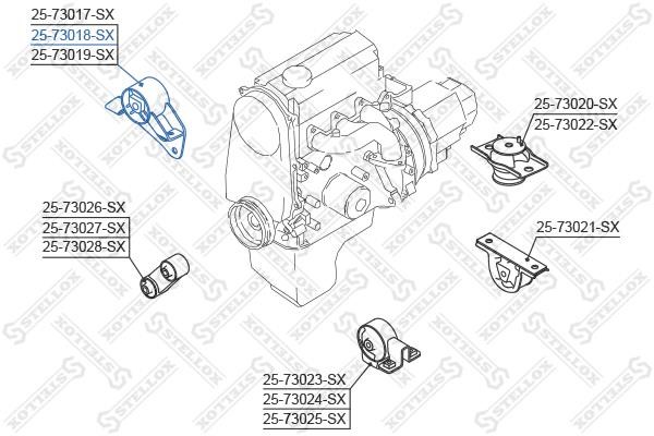 Stellox 25-73018-SX Подушка двигателя правая 2573018SX: Отличная цена - Купить в Польше на 2407.PL!