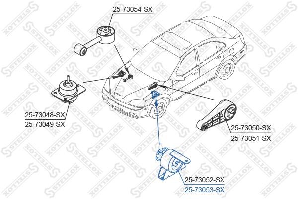 Stellox 25-73053-SX Engine mount, front 2573053SX: Buy near me in Poland at 2407.PL - Good price!
