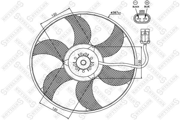 Stellox 29-99308-SX Hub, engine cooling fan wheel 2999308SX: Buy near me in Poland at 2407.PL - Good price!