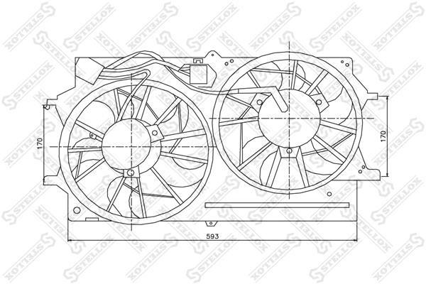 Stellox 29-99359-SX Hub, engine cooling fan wheel 2999359SX: Buy near me at 2407.PL in Poland at an Affordable price!