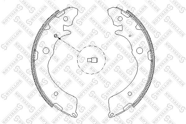 Stellox 394 100-SX Brake shoe set 394100SX: Buy near me at 2407.PL in Poland at an Affordable price!
