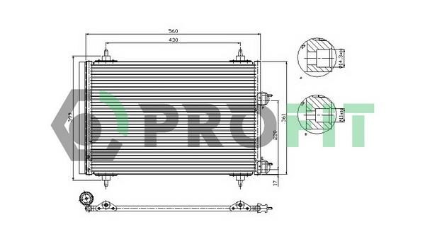 Profit PR 1905C1 Радиатор кондиционера (Конденсатор) PR1905C1: Отличная цена - Купить в Польше на 2407.PL!