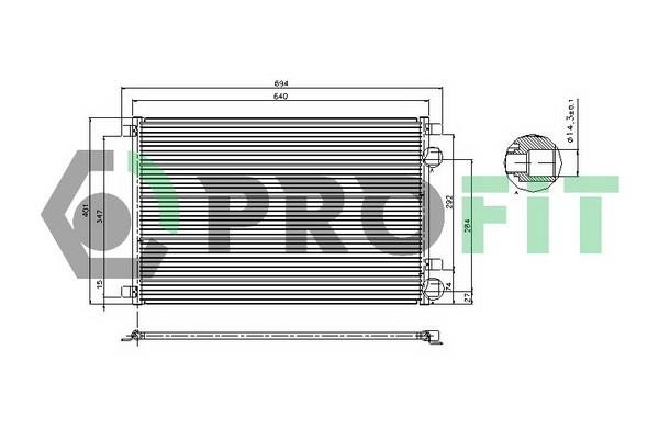 Profit PR 1909C1 Радиатор кондиционера (Конденсатор) PR1909C1: Отличная цена - Купить в Польше на 2407.PL!