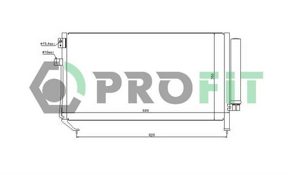 Profit PR 2028C1 Радіатор кондиціонера (Конденсатор) PR2028C1: Приваблива ціна - Купити у Польщі на 2407.PL!