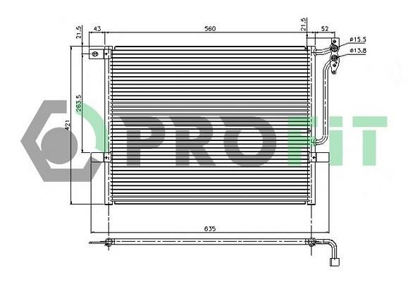 Profit PR 0061C1 Радиатор кондиционера (Конденсатор) PR0061C1: Отличная цена - Купить в Польше на 2407.PL!