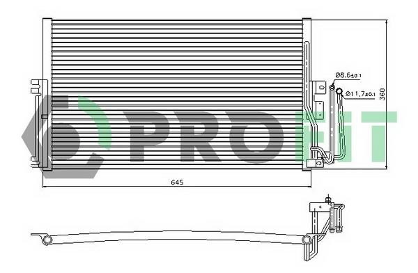 Profit PR 5077C1 Радиатор кондиционера (Конденсатор) PR5077C1: Отличная цена - Купить в Польше на 2407.PL!