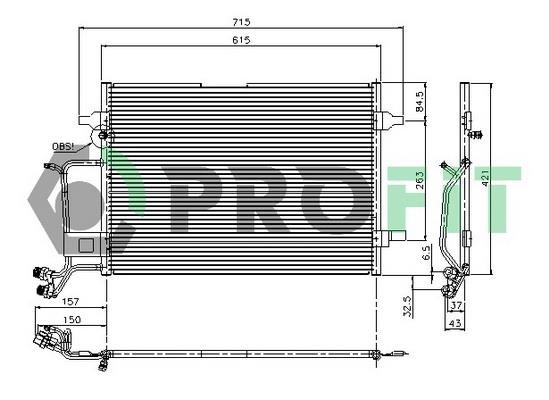 Profit PR 9540C3 Радіатор кондиціонера (Конденсатор) PR9540C3: Приваблива ціна - Купити у Польщі на 2407.PL!