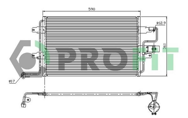Profit PR 9545C1 Радиатор кондиционера (Конденсатор) PR9545C1: Отличная цена - Купить в Польше на 2407.PL!