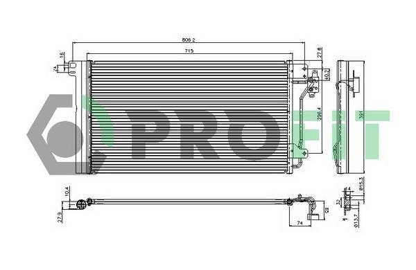Profit PR 9572C1 Радиатор кондиционера (Конденсатор) PR9572C1: Отличная цена - Купить в Польше на 2407.PL!