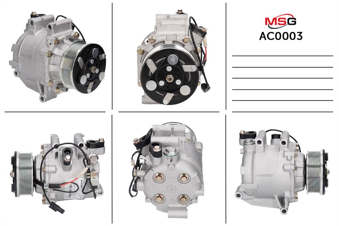 MSG AC0003 Compressor, air conditioning AC0003: Buy near me in Poland at 2407.PL - Good price!