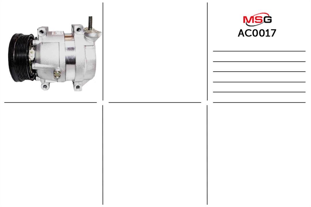 MSG AC0017 Kompressor klimaanlage AC0017: Kaufen Sie zu einem guten Preis in Polen bei 2407.PL!