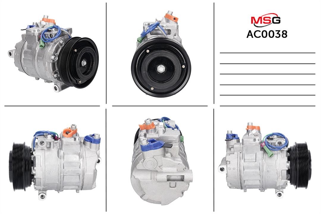 MSG AC0038 Compressor, air conditioning AC0038: Buy near me in Poland at 2407.PL - Good price!