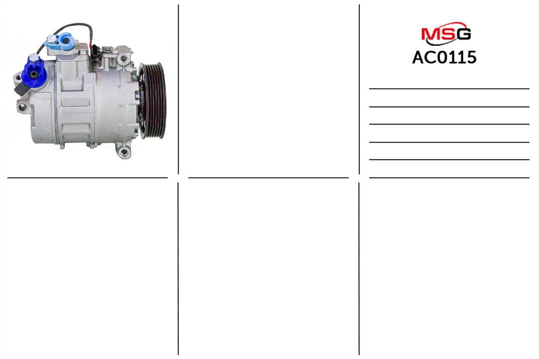 MSG AC0115 Compressor, air conditioning AC0115: Buy near me in Poland at 2407.PL - Good price!