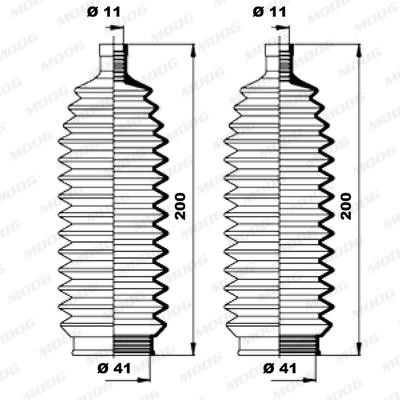 Moog K150153 Osłona przeciwpyłowa drążka kierowniczego, komplet K150153: Dobra cena w Polsce na 2407.PL - Kup Teraz!