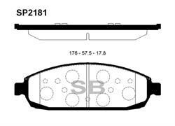 Sangsin SP2181 Гальмівні колодки передні, комплект SP2181: Приваблива ціна - Купити у Польщі на 2407.PL!