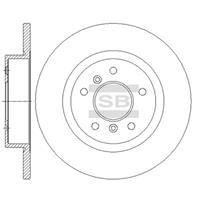 Sangsin SD4252 Rear brake disc, non-ventilated SD4252: Buy near me at 2407.PL in Poland at an Affordable price!