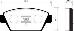Sangsin SP1514 Rear disc brake pads, set SP1514: Buy near me in Poland at 2407.PL - Good price!