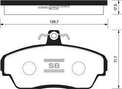 Sangsin SP1200 Front disc brake pads, set SP1200: Buy near me at 2407.PL in Poland at an Affordable price!