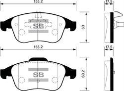 Sangsin SP1516 Front disc brake pads, set SP1516: Buy near me in Poland at 2407.PL - Good price!