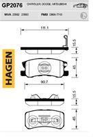 Sangsin GP2076 Rear disc brake pads, set GP2076: Buy near me at 2407.PL in Poland at an Affordable price!