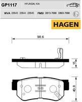 Sangsin GP1117 Тормозные колодки дисковые задние, комплект GP1117: Отличная цена - Купить в Польше на 2407.PL!