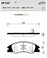 Sangsin HP1167 Front disc brake pads, set HP1167: Buy near me in Poland at 2407.PL - Good price!