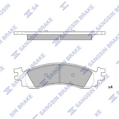Sangsin SP1510 Front disc brake pads, set SP1510: Buy near me at 2407.PL in Poland at an Affordable price!