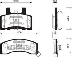 Sangsin SP1288 Front disc brake pads, set SP1288: Buy near me in Poland at 2407.PL - Good price!