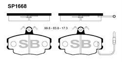 Sangsin SP1668 Front disc brake pads, set SP1668: Buy near me in Poland at 2407.PL - Good price!