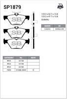 Sangsin SP1879 Rear disc brake pads, set SP1879: Buy near me in Poland at 2407.PL - Good price!