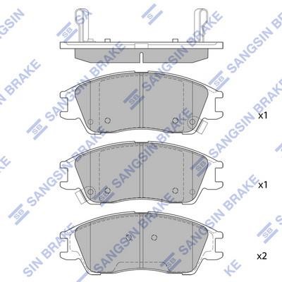 Sangsin SP1670 Тормозные колодки дисковые передние, комплект SP1670: Отличная цена - Купить в Польше на 2407.PL!