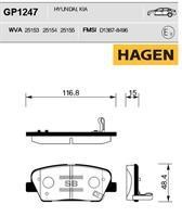 Sangsin GP1247 Гальмівні колодки задні, комплект GP1247: Приваблива ціна - Купити у Польщі на 2407.PL!