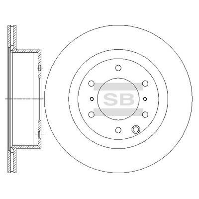 Sangsin SD4248 Rear ventilated brake disc SD4248: Buy near me in Poland at 2407.PL - Good price!