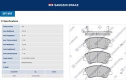 Sangsin SP1901 Гальмівні колодки передні, комплект SP1901: Приваблива ціна - Купити у Польщі на 2407.PL!