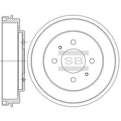 Sangsin SD4319 Rear brake drum SD4319: Buy near me in Poland at 2407.PL - Good price!