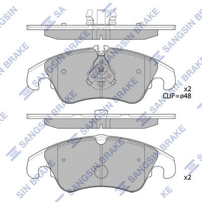 Sangsin SP2145A Front disc brake pads, set SP2145A: Buy near me in Poland at 2407.PL - Good price!