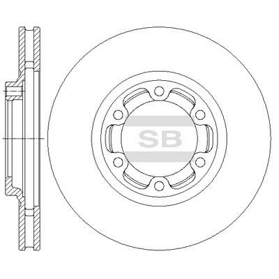 Sangsin SD4316 Тормозной диск передний вентилируемый SD4316: Отличная цена - Купить в Польше на 2407.PL!