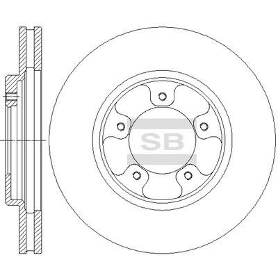 Sangsin SD4618 Front brake disc ventilated SD4618: Buy near me in Poland at 2407.PL - Good price!