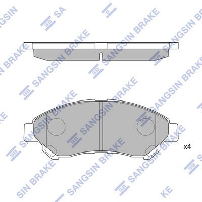 Sangsin SP1627 Front disc brake pads, set SP1627: Buy near me at 2407.PL in Poland at an Affordable price!