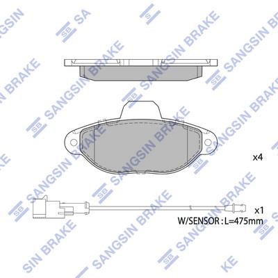 Sangsin SP1807 Front disc brake pads, set SP1807: Buy near me in Poland at 2407.PL - Good price!