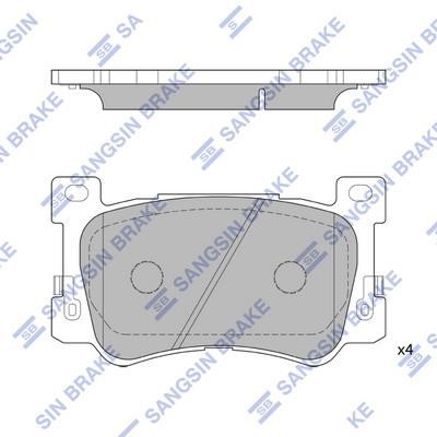 Sangsin SP1955 Front disc brake pads, set SP1955: Buy near me in Poland at 2407.PL - Good price!