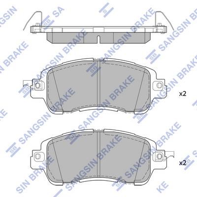 Sangsin SP1974 Front disc brake pads, set SP1974: Buy near me in Poland at 2407.PL - Good price!