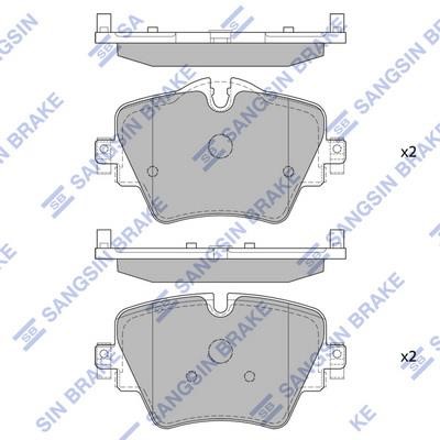 Sangsin SP4129 Front disc brake pads, set SP4129: Buy near me in Poland at 2407.PL - Good price!