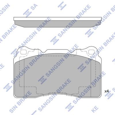 Sangsin SP4145A Front disc brake pads, set SP4145A: Buy near me in Poland at 2407.PL - Good price!
