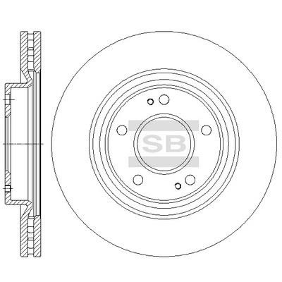 Sangsin SD4336 Тормозной диск передний вентилируемый SD4336: Отличная цена - Купить в Польше на 2407.PL!