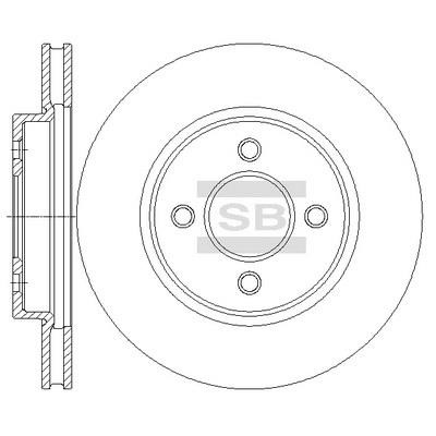 Sangsin SD4253 Front brake disc ventilated SD4253: Buy near me at 2407.PL in Poland at an Affordable price!