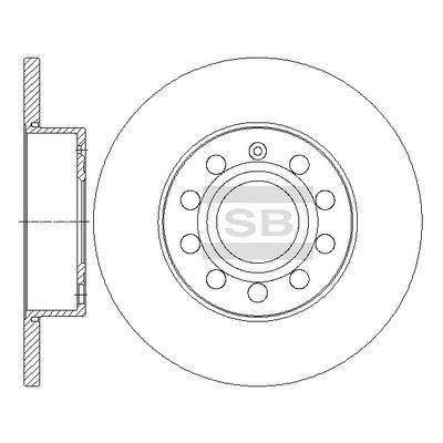 Sangsin SD5407 Rear brake disc, non-ventilated SD5407: Buy near me in Poland at 2407.PL - Good price!
