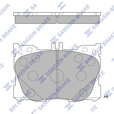 Sangsin SP1871 Front disc brake pads, set SP1871: Buy near me at 2407.PL in Poland at an Affordable price!