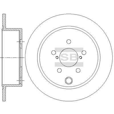 Sangsin SD4708 Rear brake disc, non-ventilated SD4708: Buy near me in Poland at 2407.PL - Good price!