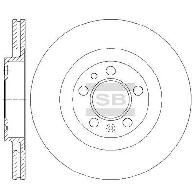 Sangsin SD5403 Диск гальмівний передній вентильований SD5403: Приваблива ціна - Купити у Польщі на 2407.PL!